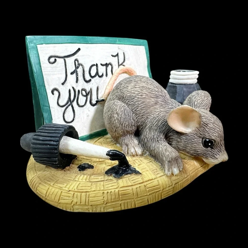 Charming Tails Fitz & Floyd Thank You Figurine‎ Club Member Edition 1997